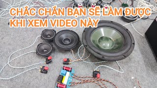 Tự ráp loa thùng tại nhà: Combo 4 Loa kèm phân tần đơn giản mà hay