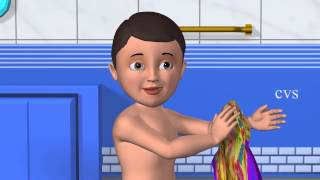 3D Animation After A Bath Nursery rhymes for childrens with lyrics