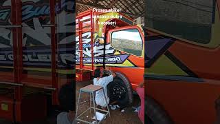 Proses stiker santoso putra karoseri#santoso putra karoseri