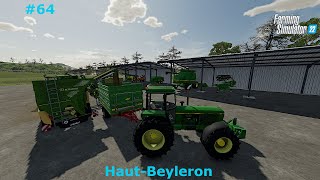 Selling Sunflowers And Stones, Making Straw Pellets // Farming Simulator 22// Haut-Beyleron - Ep. 64