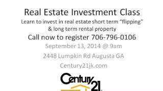 Learn To Make Money Investing In Real Estate Compliments Of Century 21 Jeff Keller Realty In Augus