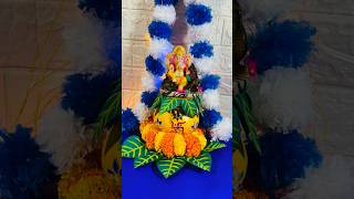 Ganesh puja decoration idea / Ganpati Bappa morya #diy #shorts #ganeshpuja #ganpatibappamorya