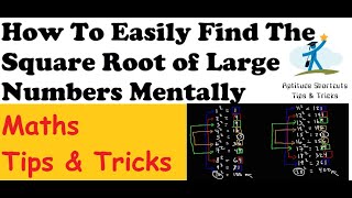 How To Easily Find The Square Root of Large Numbers Mentally || Aptitude Shortcuts Tips & Tricks