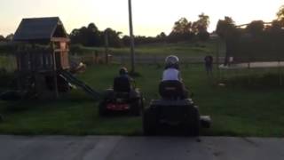 Redneck lawnmower race