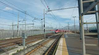 FRECCIAROSSA1000 IN TRANSITO A NAPOLI GIANTURCO CON STROMBAZZATA