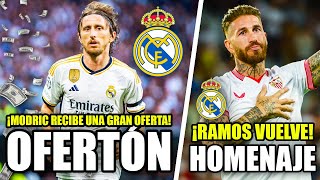 🚀 OFERTÓN A MODRIC | ¿LA ACEPTARÁ? | HOMENAJE A SERGIO RAMOS EN EL BERNABÉU | NOTICIAS REAL MADRID