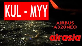 TRIP REPORT | AirAsia Airbus A320neo AK5648: KL Int'l @klia2 KUL ✈ Miri MYY | Night View of KL