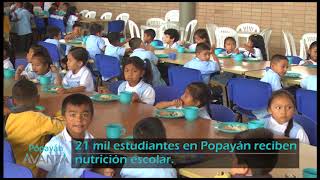 21 mil estudiantes en Popayán reciben nutrición escolar