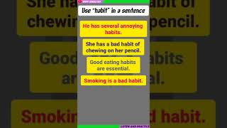 #short #shorts  Use #habit  in a sentence