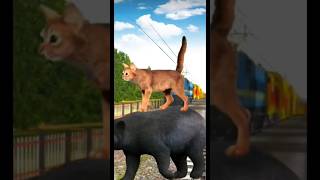 Tiger, Cat & Bear Crying train Istops the trainı beamng drivel train simulator#shorts#viral#omvfx...