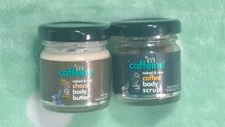 M caffeine choco body butter & coffee body scrub review 👌  / best product m caffeine  honest review