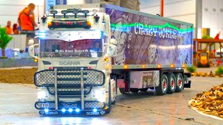 HEAVY HAULAGE RC TRUCK TRANSPORT - SCANIA SHOW TRUCKS - RC TOW TRUCK - VOLVO RC MACHINES