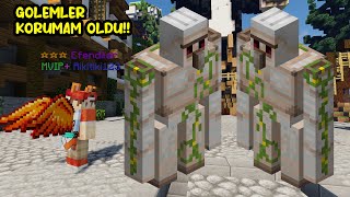 GOLEMLER KORUMAM OLDU CRAFTRİSE BEDWARS MİNECRAFT