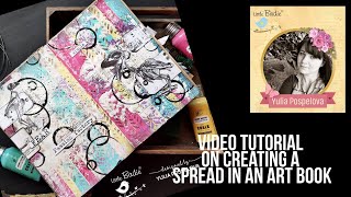 Step-by-step video tutorial on creating a spread in an Art book