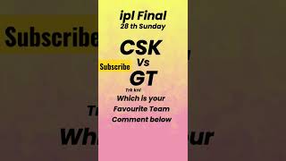 Your favourite Team in Ipl Final  #shorts #ipl #ipl2023 #csk #gujarattitans #cricket