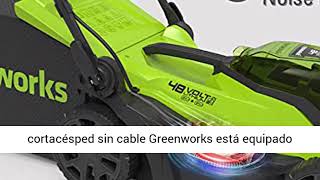 Greenworks Cortacésped 2512507UD, 48 V, 2x batería 4Ah, Verde/negro/gris