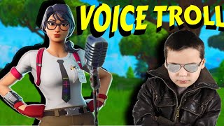 voice changer trolling a little kid on fortnite...