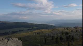 Beauty summer sunny evening on the Seminsky mountain pass