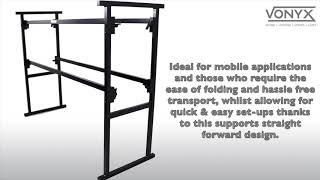 Vonyx DJ-6 Mobile DJ Stage Steel Stand 6ft