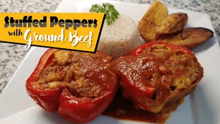 Stuffed Peppers Recipe | Cuban Inspired Ground Beef & Cheese Ajies Rellenos the BEST!