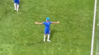 Christopher Nkunku Balloon Celebration After His Goal Vs Servette 💙🎈