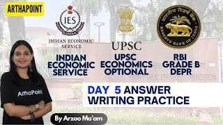 Answer Writing Practice | IES ECONOMICS PYQs | IAS ECONOMICS OPTIONAL PYQS | RBI DEPR PYQs | DEPR