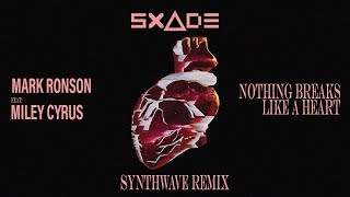 Mark Ronson feat. Miley Cyrus - Nothing Breaks Like a Heart (SxAde Synthwave Version) | 80's