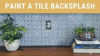 How To Stencil: Your Own Tile Backsplash!