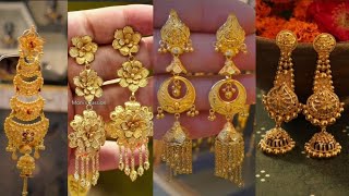 latest gold bridal earings 2022 / gold earing designs