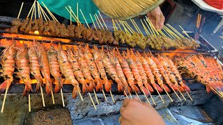 Singapore Street Food | SATAY Beef | Chicken | Prawn | @ Lau Pa Sat