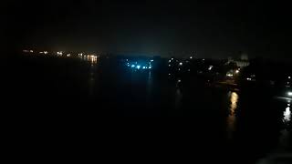 Crossing Ganga River Rajghat Bridge At Night