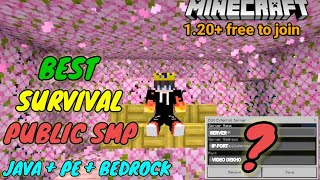 New best free public smp server for Minecraft pocket edition 1.20! || free to join 24/7 online