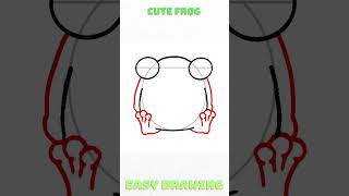 Easy to draw a cute frog  #easytodraw #cutedraws #howtodraweverything