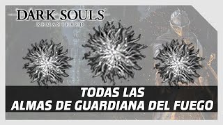 Ubicación de TODAS LAS ALMAS DE GUARDIANA DEL FUEGO y cómo mejorar los estus - Dark Souls Remastered