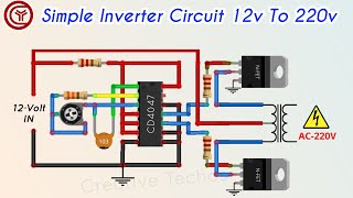 Simple inverter circuit 12v to 220v