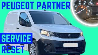 Peugeot Partner Service spanner light reset how to do it yourself manually  2018 on