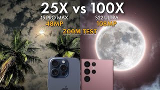 Apple iPhone 15 Pro Max vs Samsung Galaxy S22 Ultra Live Zoom Test