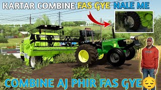 farming simulator 22 Indian mod challenge Hindi combine fas gye aj phir tractor se dala tochan 💯