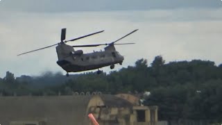 Chinook landing at RAF Leeming Airshow 2024