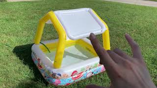 Sun Shade Swimming Pool with removable canopy unboxing