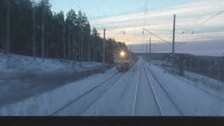 Поездка в локомотиве зимой на восток