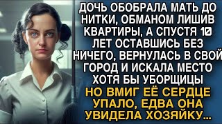 Оставила мать на улице, но спустя 10 лет увидела её и обмерла...