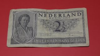 1949 Two and a half Gulden banknote from the Netherlands #banknotes