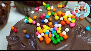 Chocolate Cupcakes | Cake Decoration | Chef Diva | #Shorts