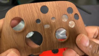 ExtremeRate soft touch wood grain replacement shell for your Xbox Controller