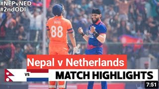 Nepal v Netherlands| T20 highlights| Tri-Series 2024