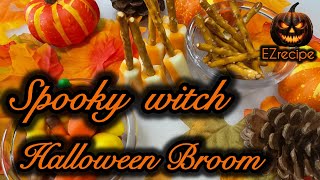 SPOOKY HALLOWEEN WITCH BROOM. SNACKS  سپوکی ویچھ ہالووین بروم بنانے کا آسان طریقہ #halloween