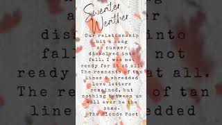 Sweater Weather Poem - by The Blonde Poet