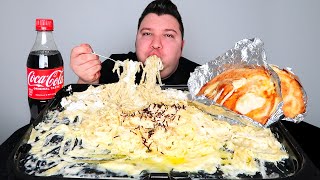 10,199 Calories Of Fettuccine Alfredo • MUKBANG