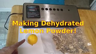 Making Dehydrated Lemon Powder!